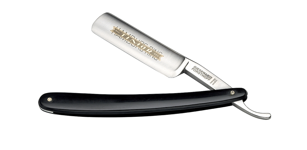 Timor - Rasoio 6/8" Man. Plast.Nero Hamburg Ring