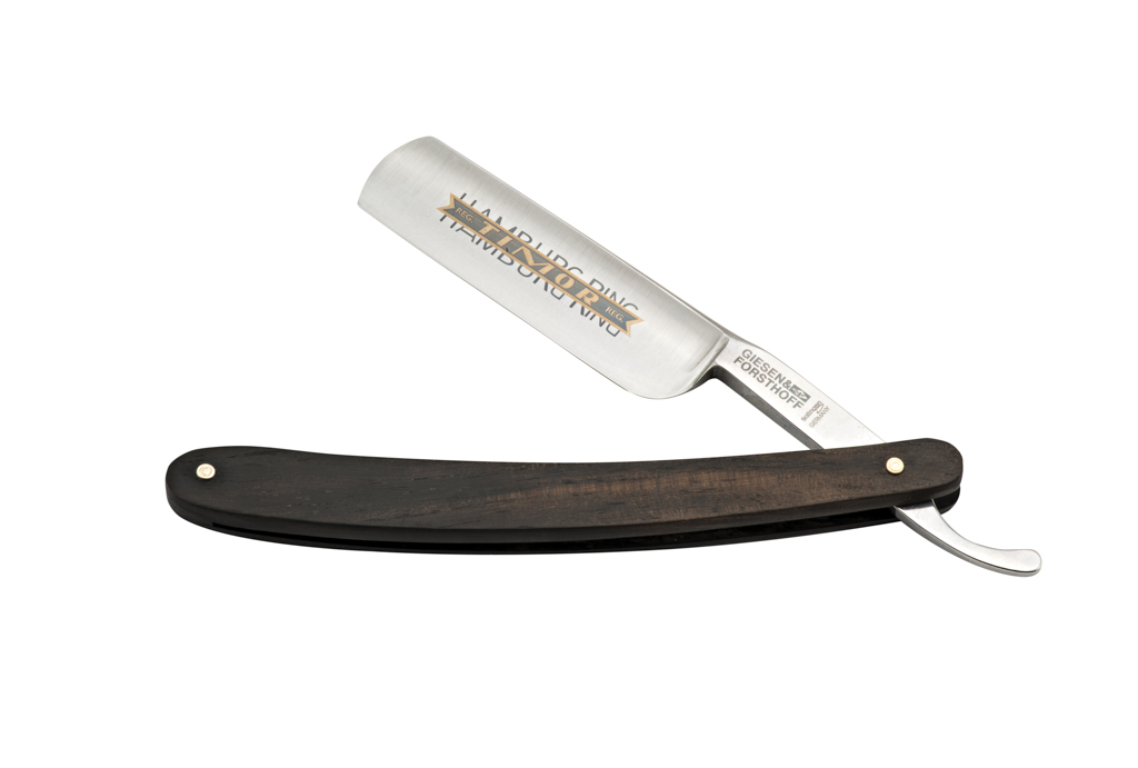 Timor - Rasoio 6/8" Man. Legno Ebano Hamburg Ring