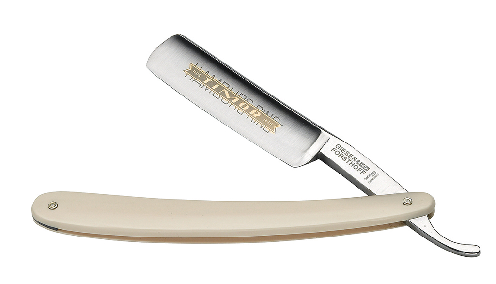Timor - Rasoio 6/8" Man. Plast.Avorio Hamburg Ring