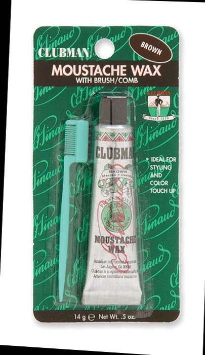 Cera per baffi Clubman 14 g color castano scuro